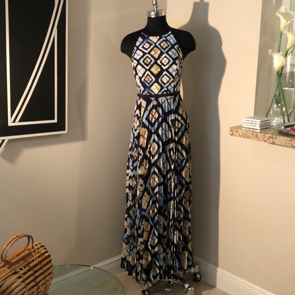 Anthropologie halter pleated maxi dress - Picture 1 of 6